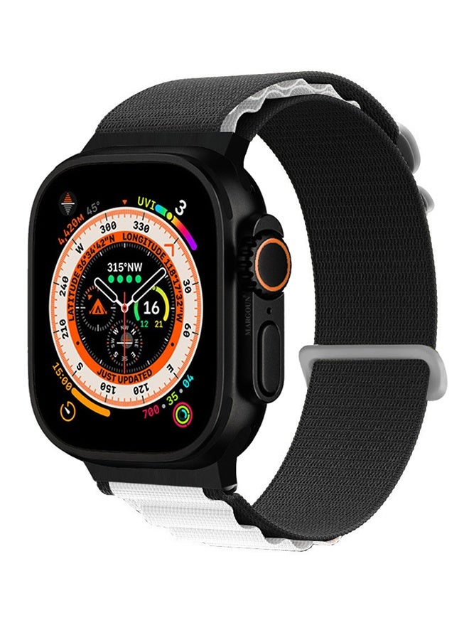 حزام حلقة الألبين لساعات آبل 49mm/45mm/44mm/42mm حزام رياضي من النايلون متوافق مع ساعات آبل سيريس Ultra2/Ultra/8/7/SE/6/5/4/3/2/1 حزام قابل للتعديل - Image 4